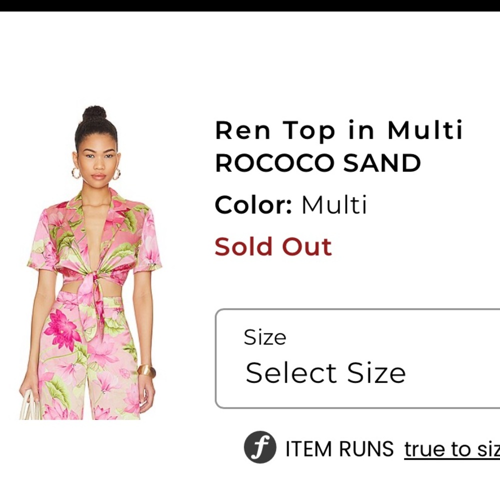NWT Rococo Sand Rue silk top medium - Picture 2 of 5